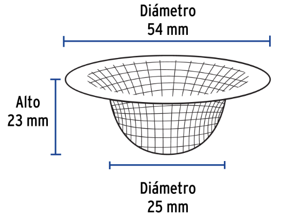 Venta de COLADERA MALLA P/LAVABO 1/2" (Mueble de Baño) en CDMX | Ferreteros Unidos