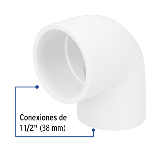 Venta de CODO PVC 1 1/2" X 90 (Mueble de Baño) en CDMX | Ferreteros Unidos