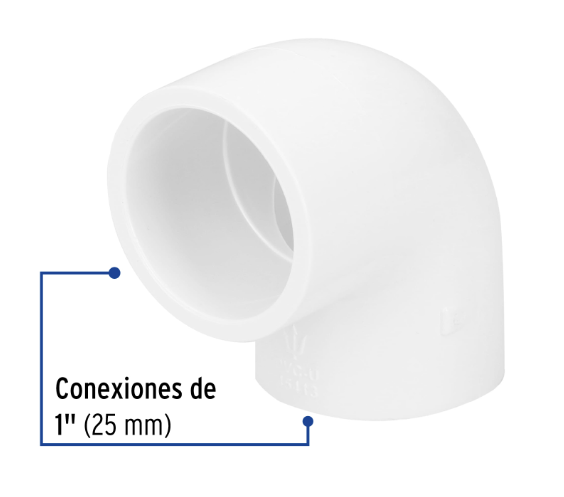 Venta de CODO PVC HID. 1" X 90 (Mueble de Baño) en CDMX | Ferreteros Unidos