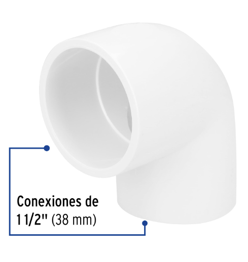 Venta de CODO PVC HID. 1 1/2" X 90 (Mueble de Baño) en CDMX | Ferreteros Unidos