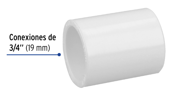 Venta de COPLE PVC HID. 3/4" (Mueble de Baño) en CDMX | Ferreteros Unidos