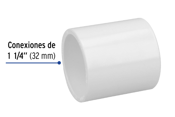Venta de COPLE PVC HID. 1 1/4" (Mueble de Baño) en CDMX | Ferreteros Unidos