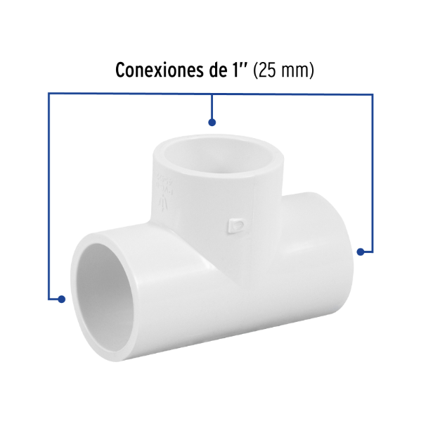 Venta de TEE PVC HID. 1" (Mueble de Baño) en CDMX | Ferreteros Unidos