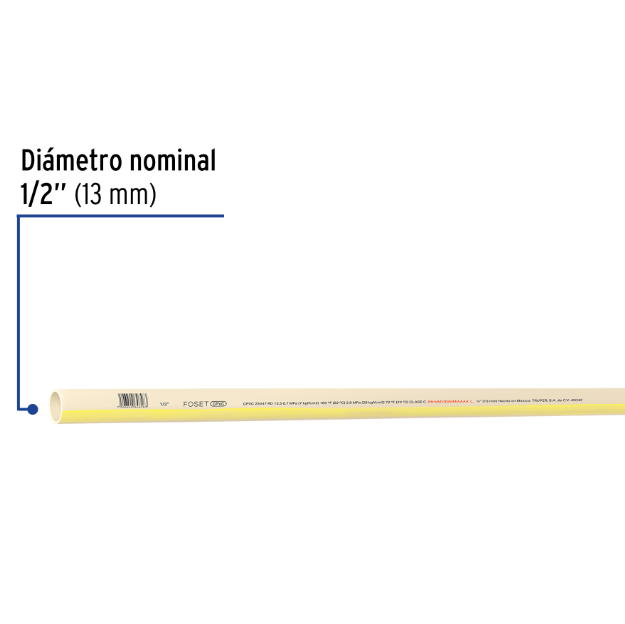 Venta de TUBO CPVC 1/2" M. (Mueble de Baño) en CDMX | Ferreteros Unidos