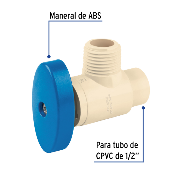 Venta de LLAVE ANGULAR CPVC 1/2" (Mueble de Baño) en CDMX | Ferreteros Unidos