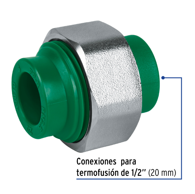 Venta de TUERCA UNION PPR 1/2" (Mueble de Baño) en CDMX | Ferreteros Unidos