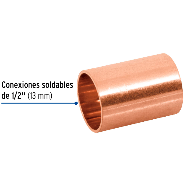 Venta de COPLE COBRE 1/2" LISO (Mueble de Baño) en CDMX | Ferreteros Unidos