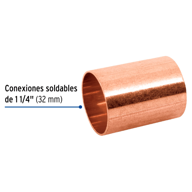 Venta de COPLE COBRE 1 1/4" LISO (Mueble de Baño) en CDMX | Ferreteros Unidos