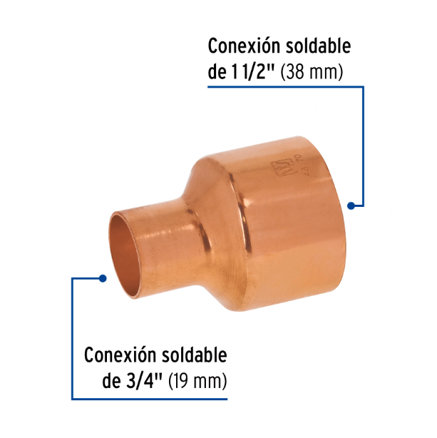 Venta de REDUCCION BUSHING COBRE 1 1/2" X 3/4" (Mueble de Baño) en CDMX | Ferreteros Unidos
