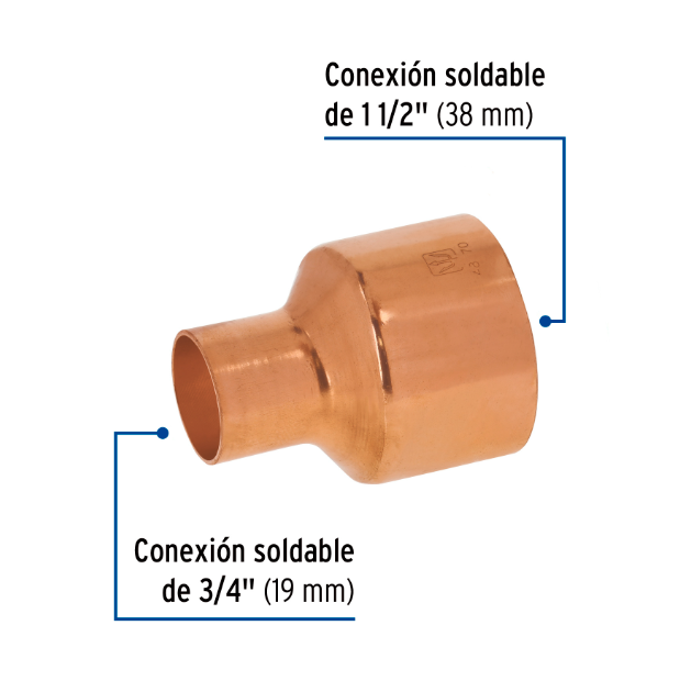 Venta de REDUCCION CAMPANA COBRE 1 1/2" X 3/4" (Mueble de Baño) en CDMX | Ferreteros Unidos