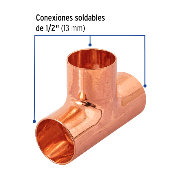 Venta de TEE COBRE 1/2" (Mueble de Baño) en CDMX | Ferreteros Unidos