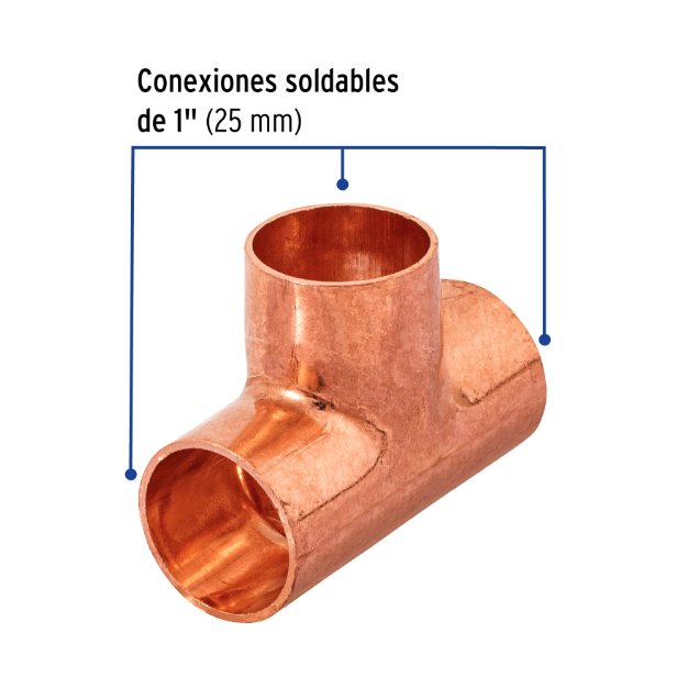 Venta de TEE COBRE 1" (Mueble de Baño) en CDMX | Ferreteros Unidos
